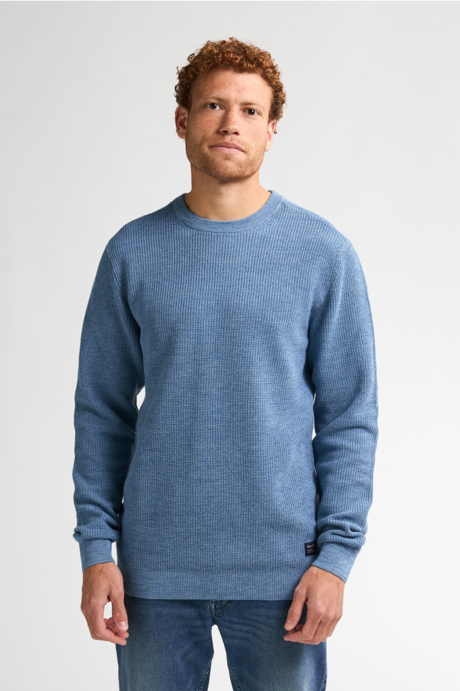 GEBREIDE TRUI MET RONDE HALS M 3050 KWR225 5187 Pale Blue